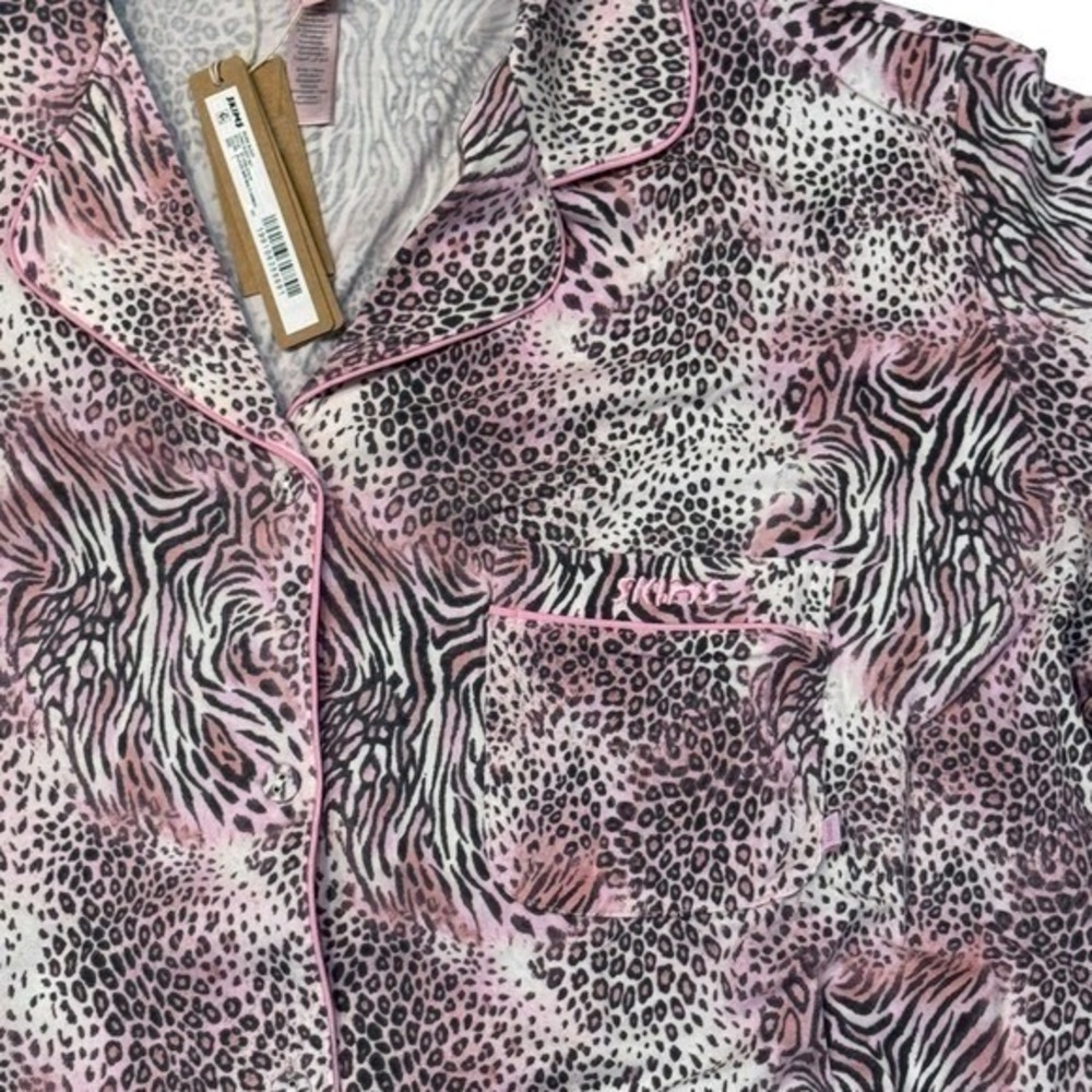 SKIMS Sleep Long‎ Pajama Set Bloom Mini Multi Animal Print Size S - Picture 5 of 8